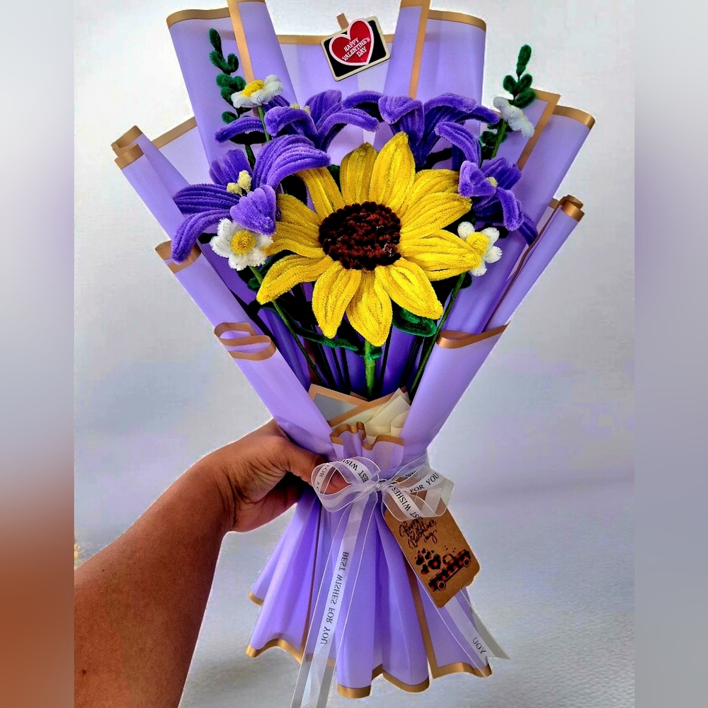 Purple and Yellow Flower Bouquet